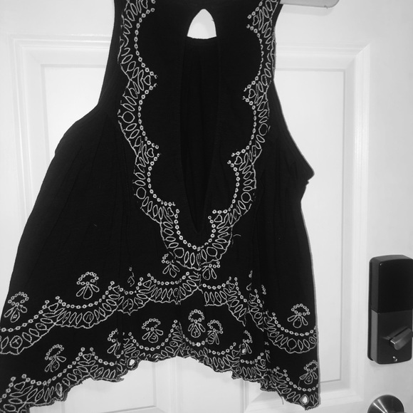 Free People TOOSALOOSA ATTINA TANK black NEW - Picture 8 of 16